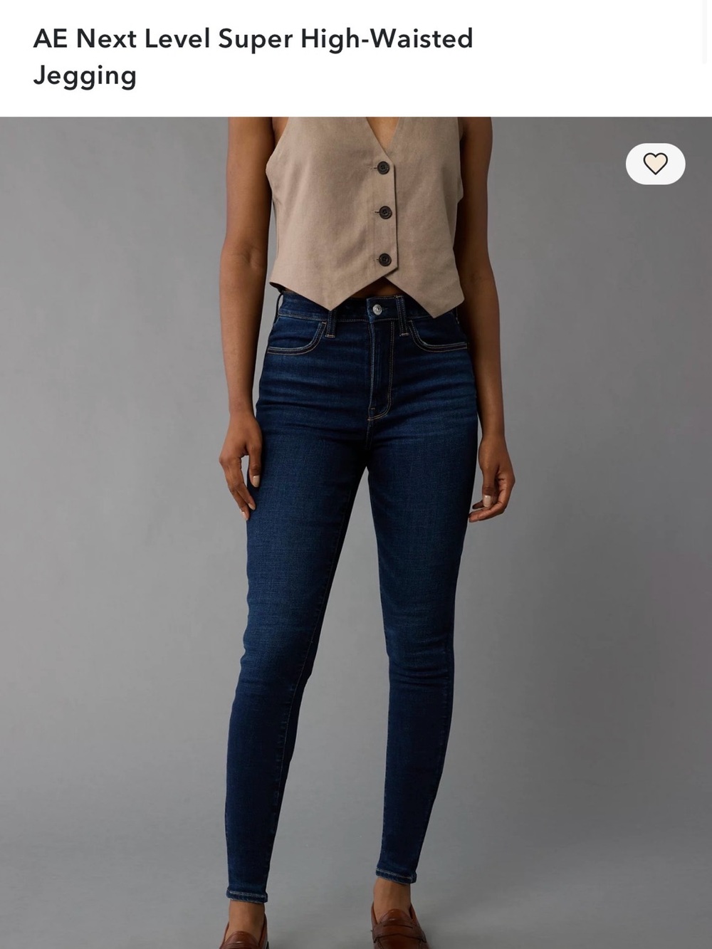 American Eagle Outfitters Dark Blue High-Rise Super High-Waisted Jeggings